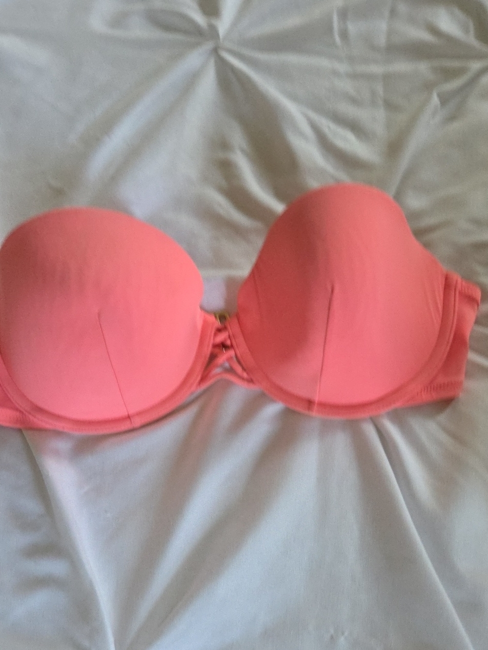 Strapless Coral Pink Molded Cup Bra